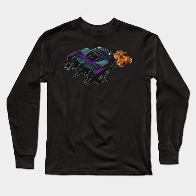 Purple Rocket League Car with Boost Long Sleeve T-Shirt by Sunriya